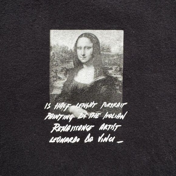 Off-White Virgil Abloh Mona Lisa Graphic Print T-shirt Men’s Size S Black Preown - Picture 11 of 16